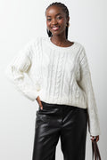 Long Sleeve Crew Neck Jersey White