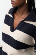 Stripe Long Sleeve Jersey Navy And Natural (3)