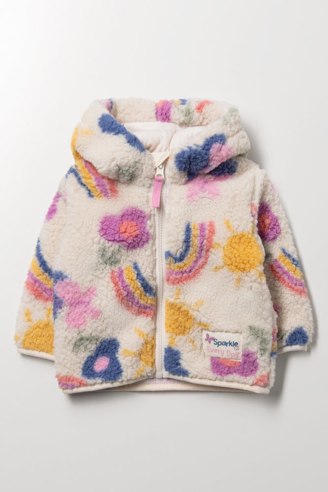Zip Through Hooded Tracktop Mulitcolour