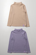 2 Pack Polonecks Mauve & Natural