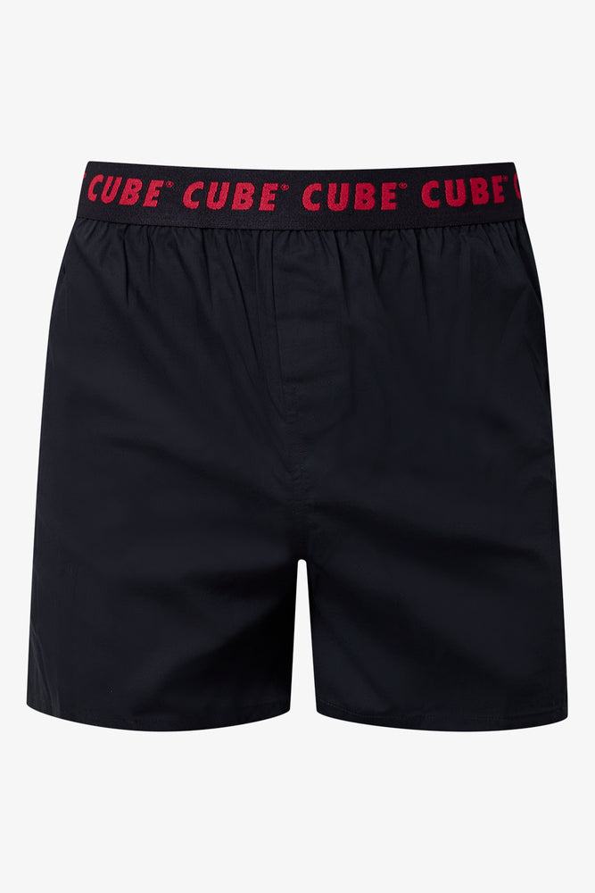 3 Pack Woven Boxers Red And Black (3)