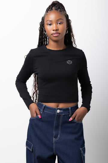 Long Sleeve Top Black