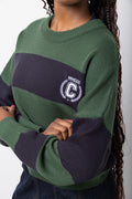 Stripe Crew Neck Tracktop Green (3)
