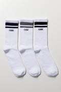 3 Pack Stripe Socks Navy And White