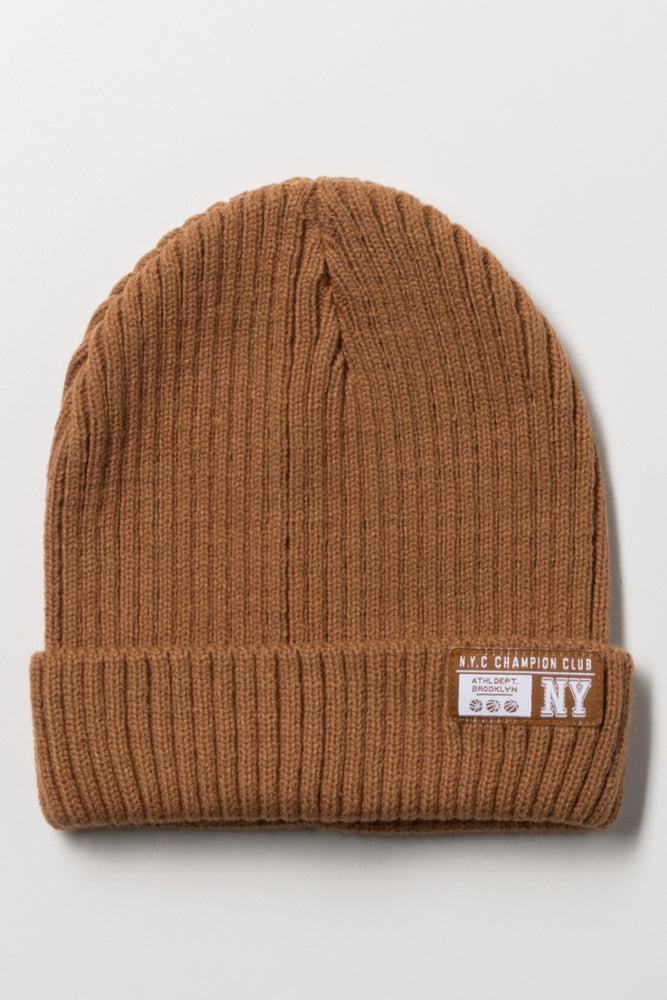 Ribbed Beanie Camel