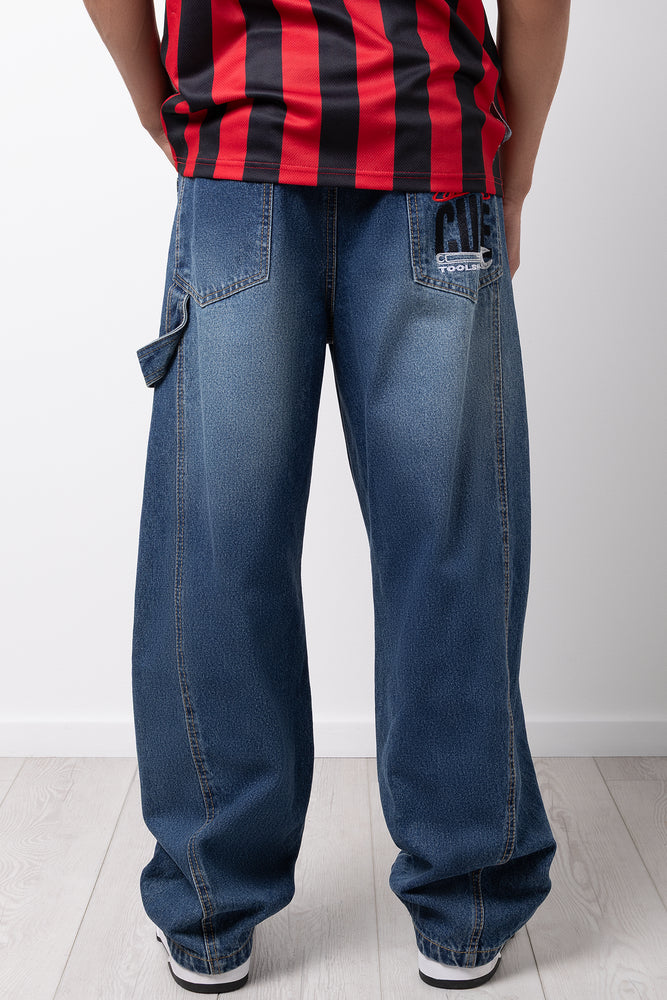 Balloon Denim Jeans Mid Wash (2)