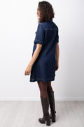 Denim T-Shirt Dress Blue (2)