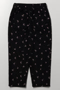 Ditsy Print Corduroy Pants Black (2)