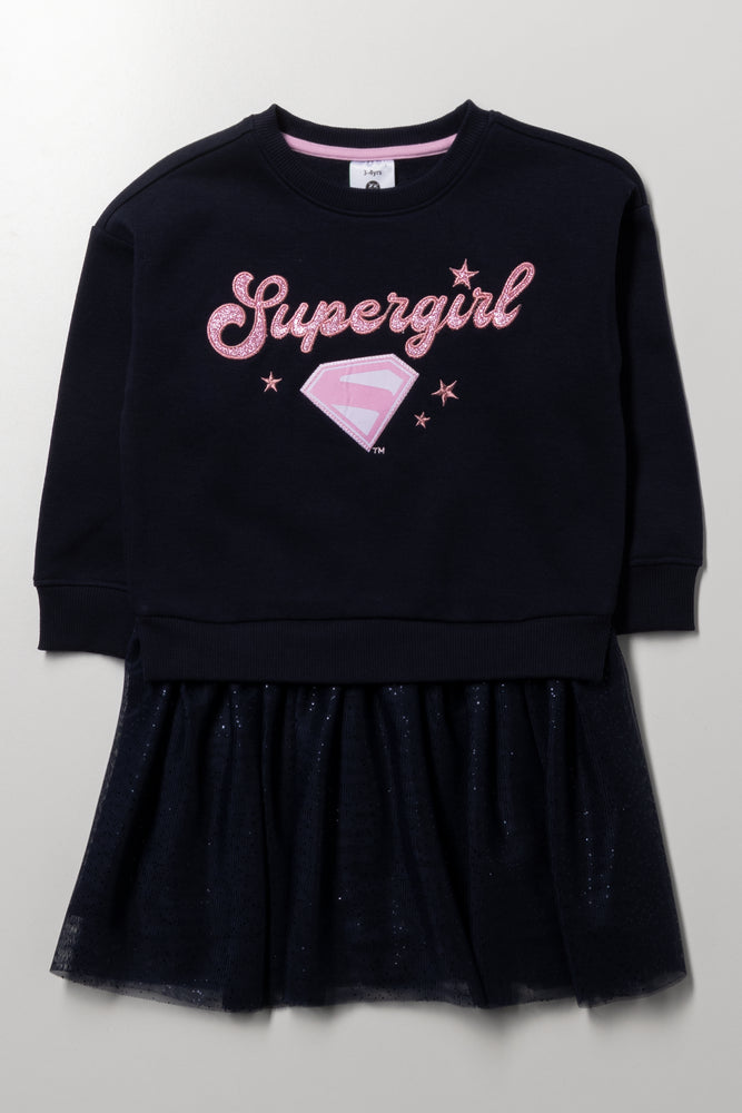 Supergirl Tulle Dress Navy