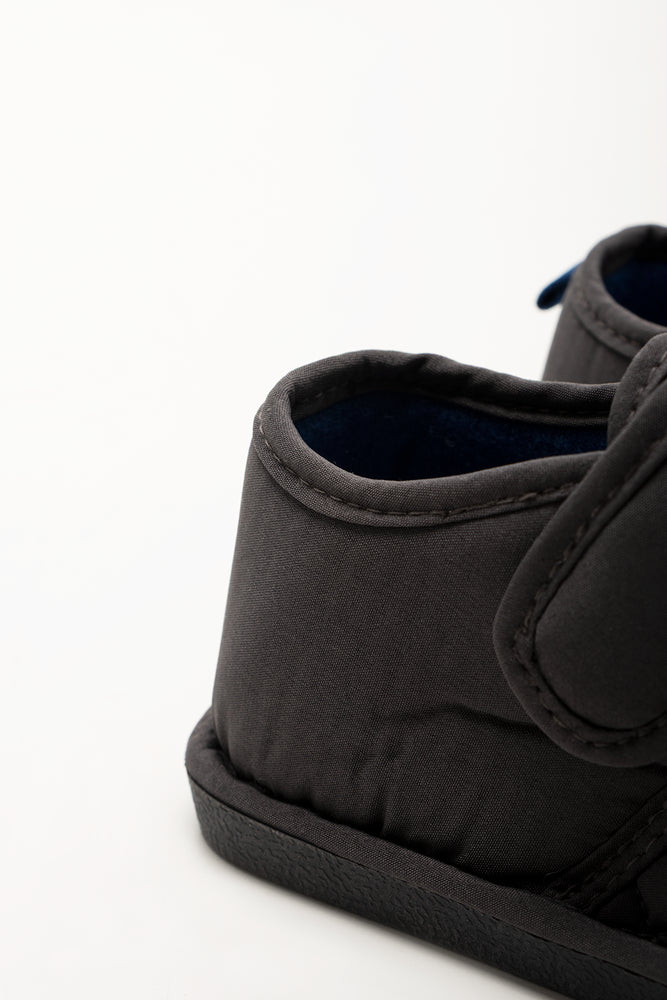 Stokie Slipper Velcro Charcoal (3)
