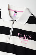 Paris Stripe Tracktop Black And White (1)