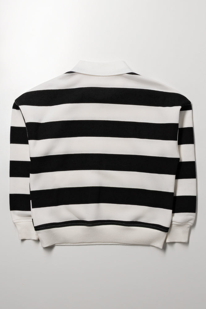 Paris Stripe Tracktop Black And White (2)