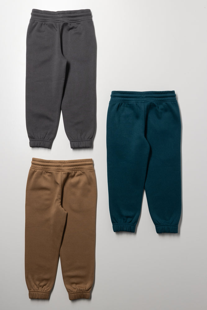 3 Pack Trackpants Teal, Dark Grey And Tobacco (2)