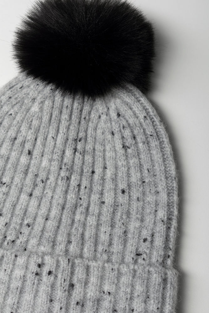 Chunky Knit Beanie Grey (1)