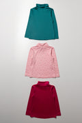 3 Pack Floral Polonecks Pink And Teal (2)