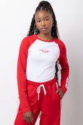 Fitted Long Sleeve T-Shirt Red