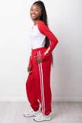 Fitted Long Sleeve T-Shirt Red (1)