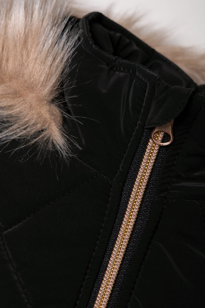 Hooded Puffer Jacket Black