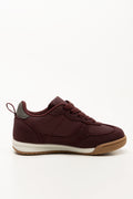 Retro Lace Up Sneakers Burgundy