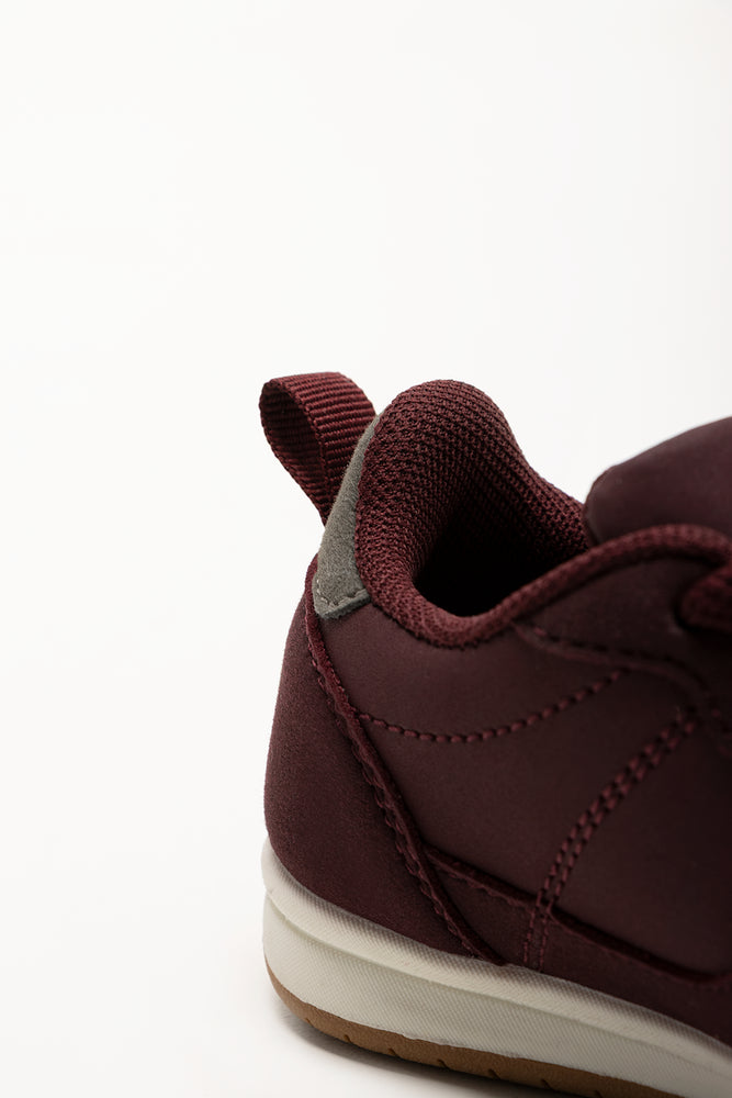 Retro Lace Up Sneakers Burgundy (3)