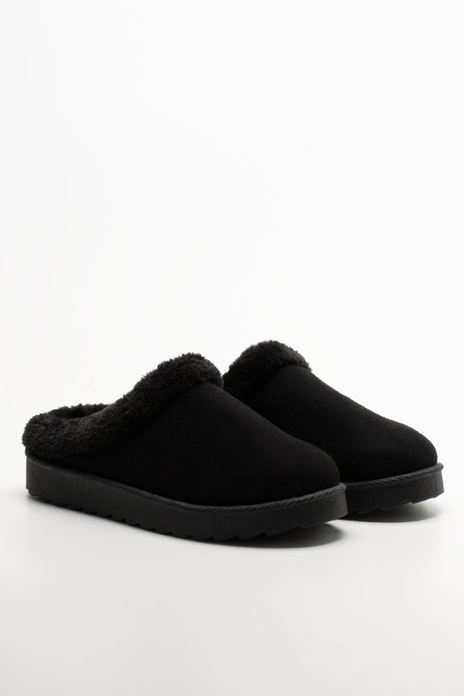 Black Closed Toe Slippers