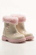 Minnie Mouse Ankle Boots Natural