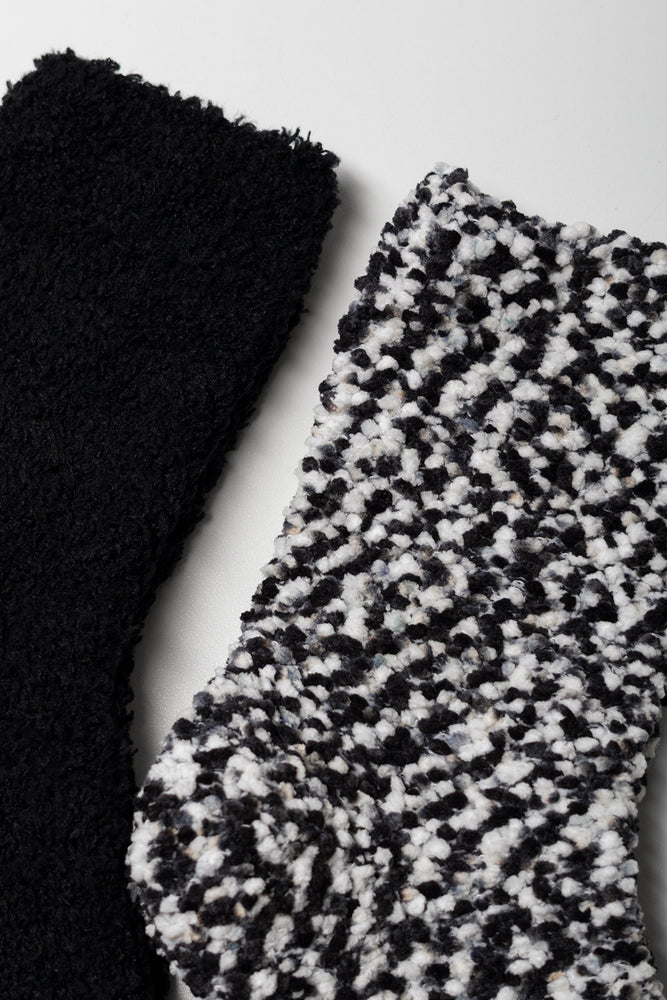 2 Pack Chunky Socks Black (1)