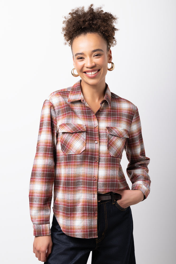 Long Sleeve Flannel Check Shirt