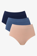 3 Pack Seamfree Briefs Blue And Natural