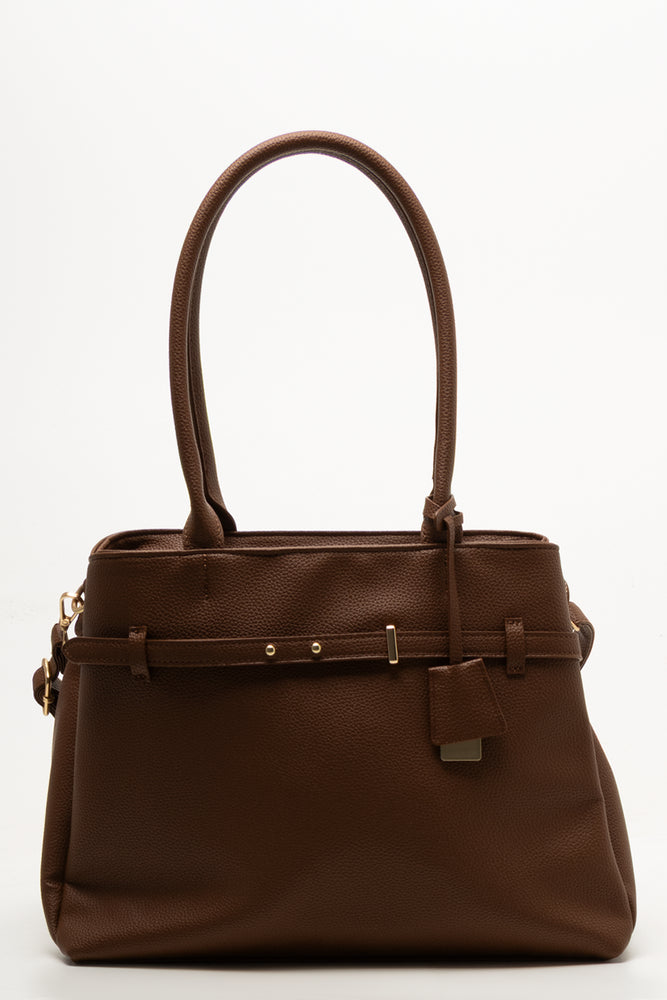 Buckle Handbag Brown