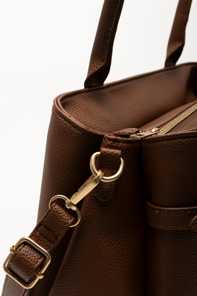 Buckle Handbag Brown (4)
