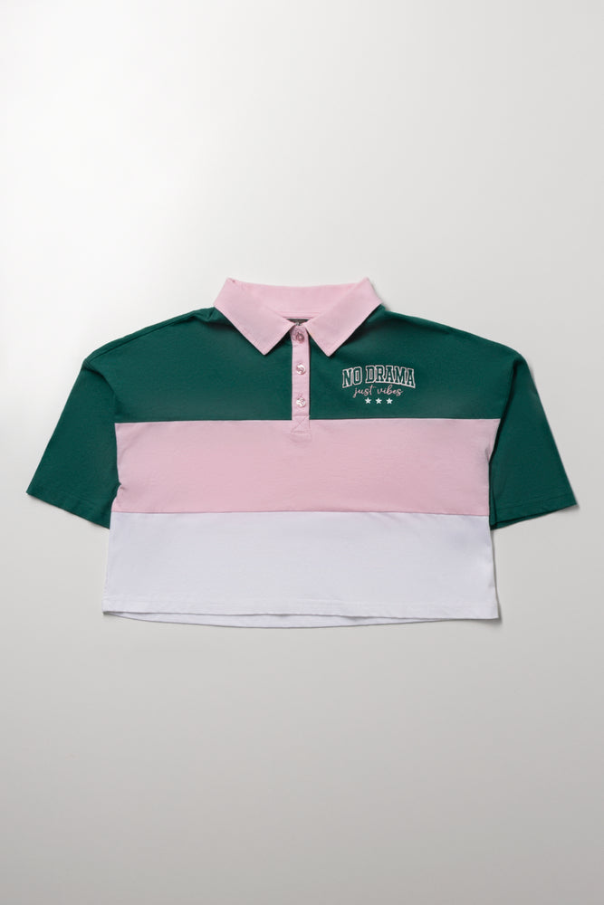 Colourblock Golfer Pink And Green