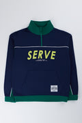 Serve Print Tracktop Navy