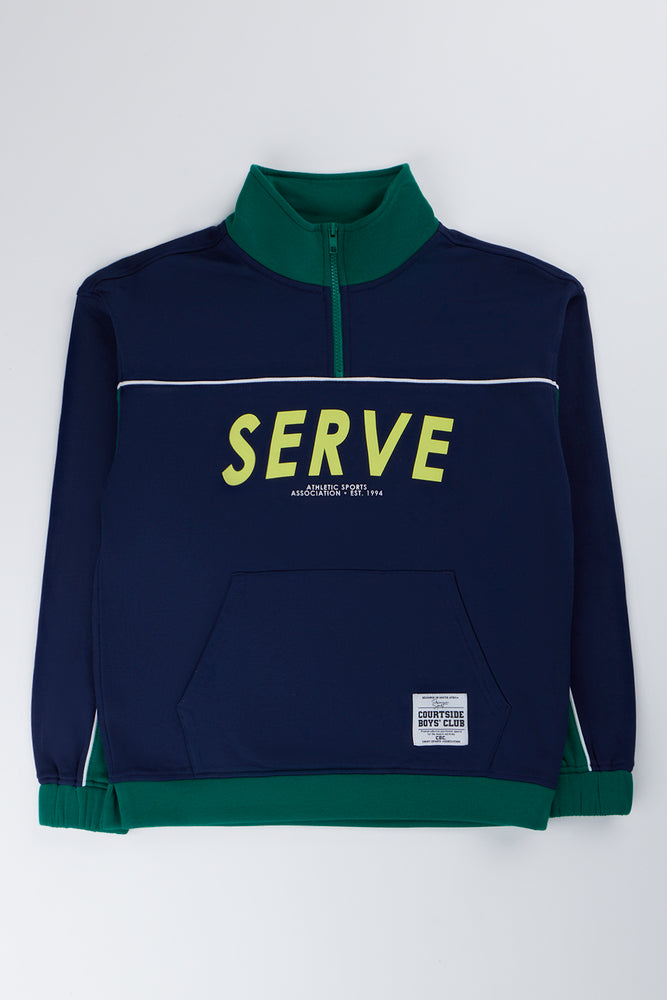 Serve Print Tracktop Navy