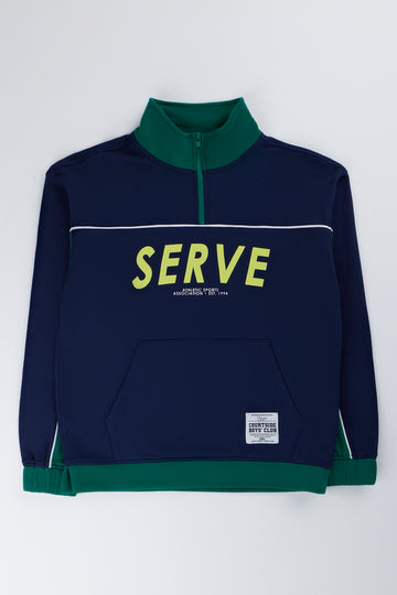 Serve Print Tracktop Navy