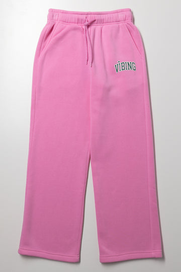 Wide Leg Trackpants Pink