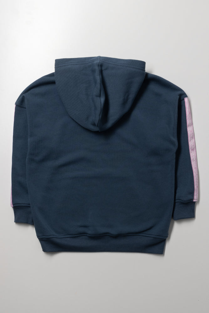 Hoodie With Tape Blue (2)