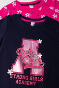 2 Pack Short Sleeve T-Shirts Navy And Pink (1)