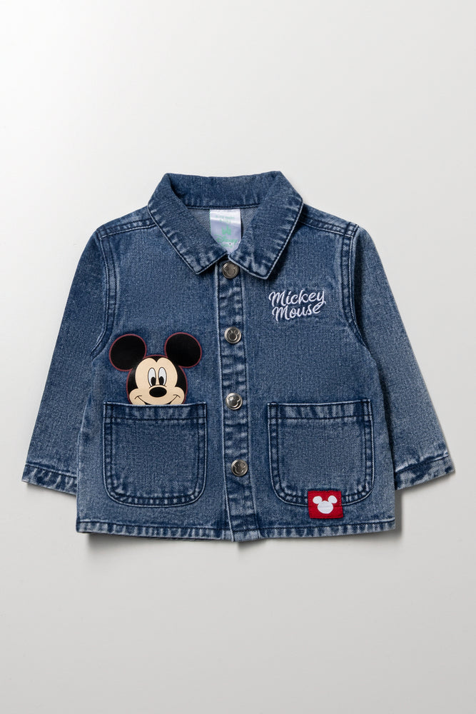 Mickey Mouse Denim Shacket Blue