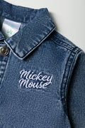 Mickey Mouse Denim Shacket Blue (2)