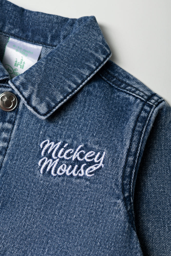 Mickey Mouse Denim Shacket Blue (2)