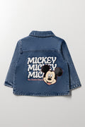 Mickey Mouse Denim Shacket Blue (3)