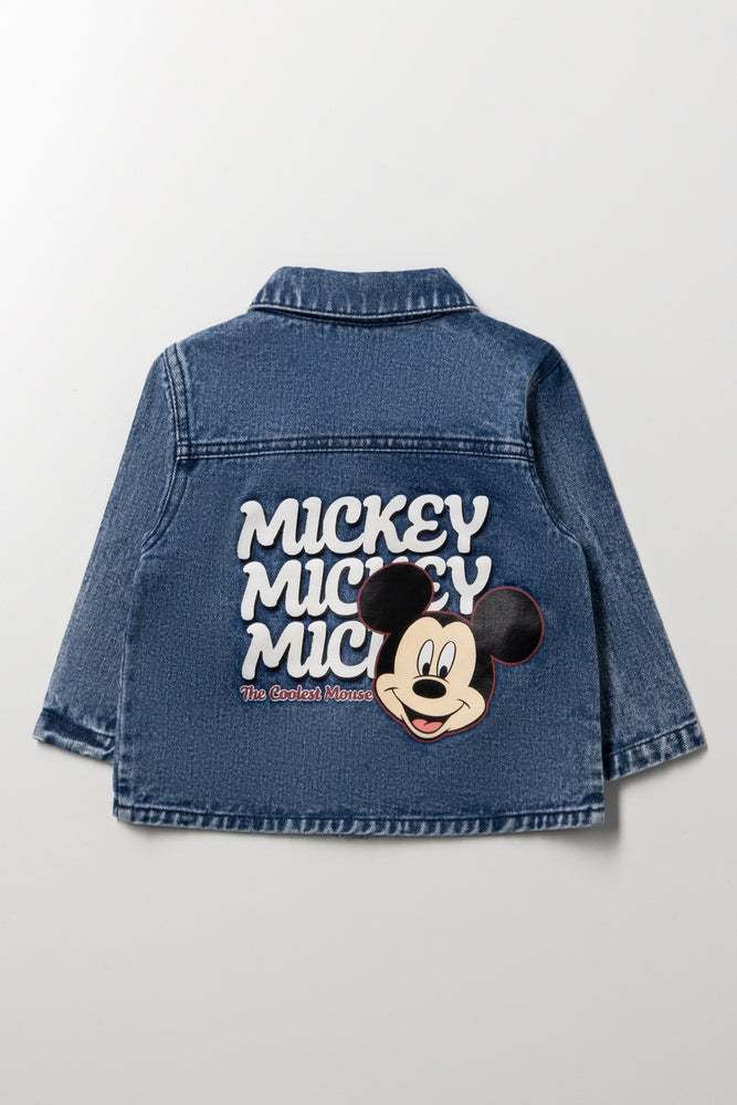 Mickey Mouse Denim Shacket Blue (3)