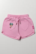 Pink Minnie Mouse Heart Shorts