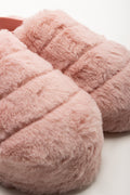 Plush Sling Back Slippers Dusty Pink (2)