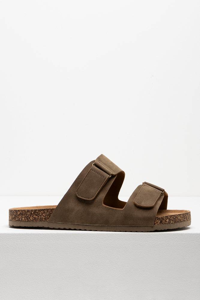 Brown Double Band Sandals (1)