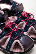 Toggle Sandals Navy & Pink (2)