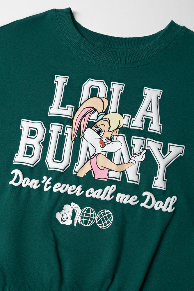 Lola Bunny Boxy T-Shirt Green (1)