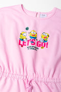 Pink Minions Graphic Fleece Shortall (1)