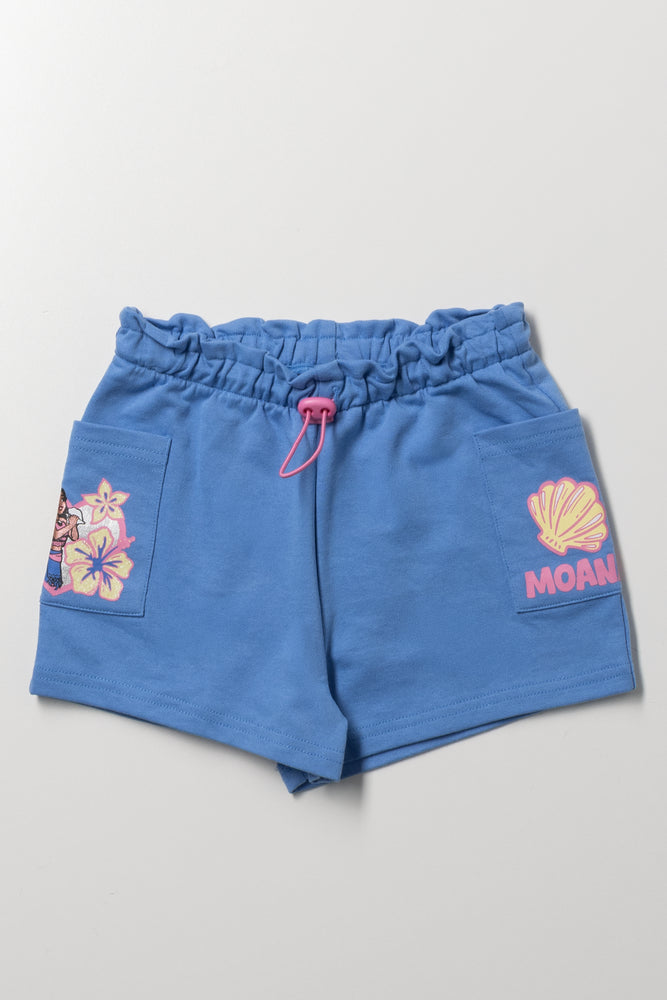 Moana Patch Pockets Shorts Blue